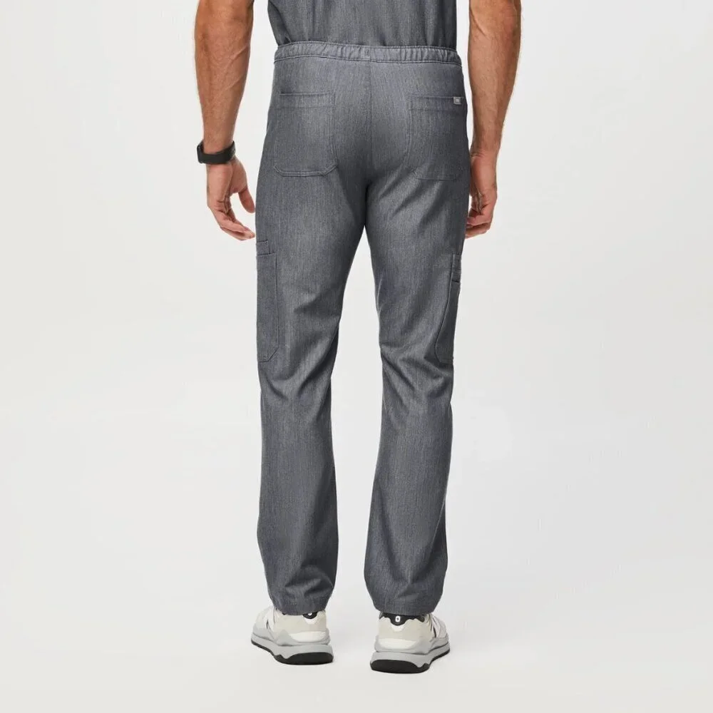 FIGS Men’s Cairo Cargo Straight Leg Scrub Pants RARE Dusty Blue PO# 2359, XL